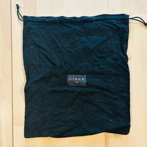 Authentic Links of London Black Fabric Drawstring Dust Bag